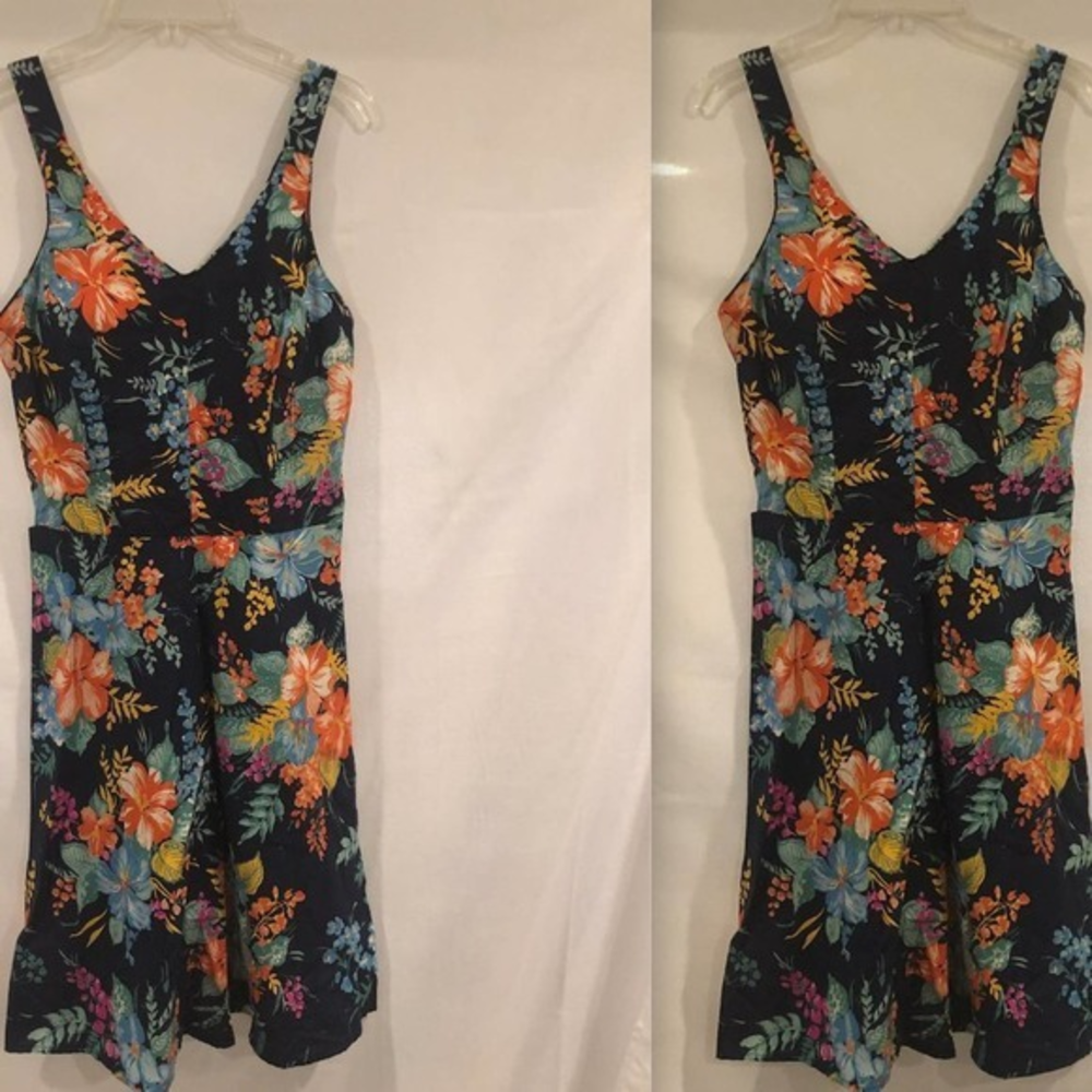 Fit Flare DashAbout‎ 70's Retro Vintage Hawaiian Print Dress